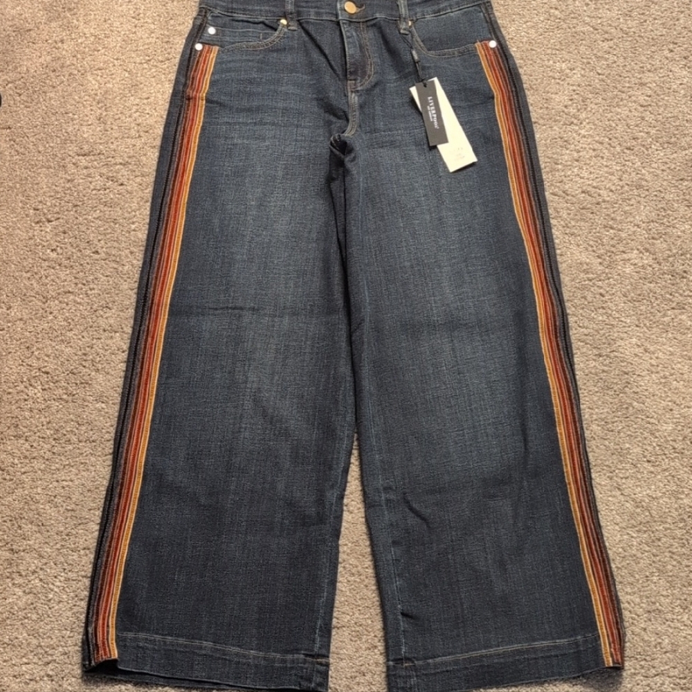 Liverpool Women's Flare Jeans with Velvet Stripe Detail